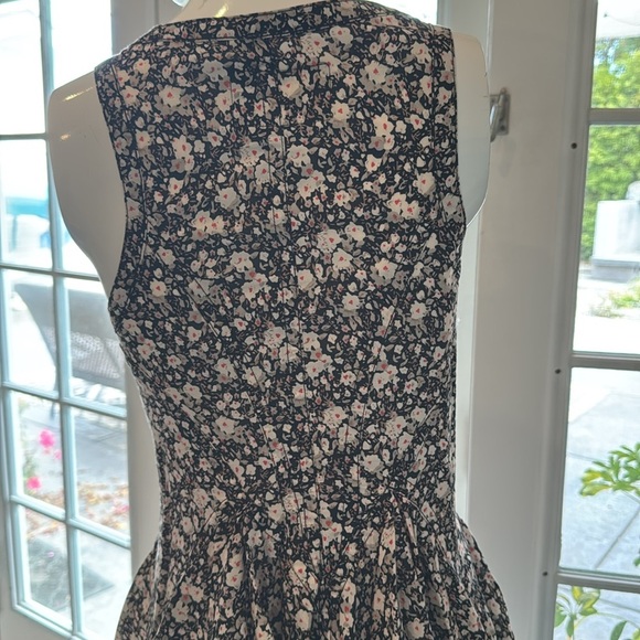 Allsaints x Spitalfields Ditzy Ezra Black Multi Floral Parachute Dress Size 8 - Picture 11 of 16